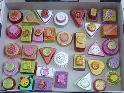 magnets en forme de gateau.