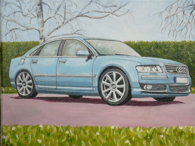 Peinture d'une voiture.
