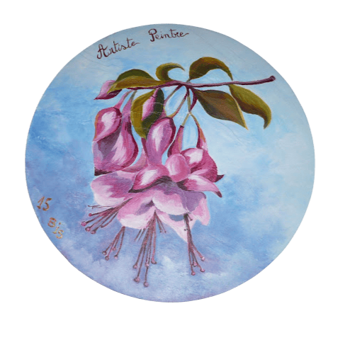 peinture d'une ardoise de fleur